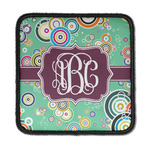 Colored Circles Iron On Square Patch w/ Monogram