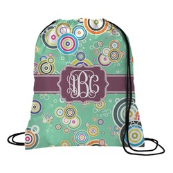 Colored Circles Drawstring Backpack - Medium (Personalized)