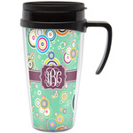 Colored Circles Acrylic Travel Mug with Handle (Personalized)