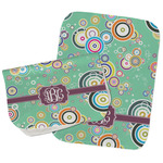 Colored Circles Burp Cloths - Fleece - Set of 2 w/ Monogram