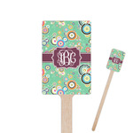 Colored Circles Rectangle Wooden Stir Sticks (Personalized)