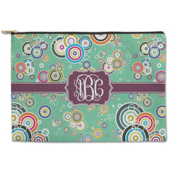 Colored Circles Zipper Pouch - Large - 12.5"x8.5" (Personalized)