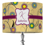 Ovals & Swirls 16" Drum Lamp Shade - Fabric (Personalized)