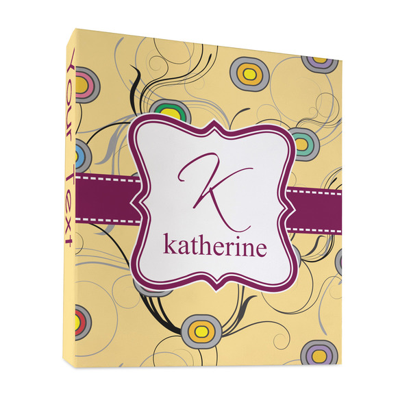 Custom Ovals & Swirls 3 Ring Binder - Full Wrap - 1" (Personalized)