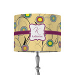 Ovals & Swirls 8" Drum Lamp Shade - Fabric (Personalized)