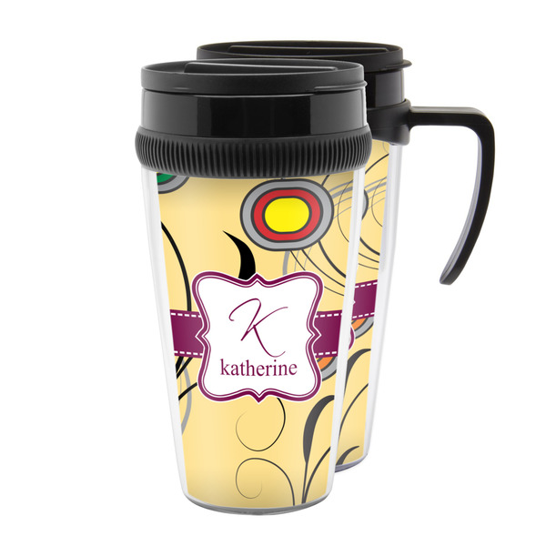 Custom Ovals & Swirls Acrylic Travel Mug (Personalized)