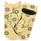 Ovals & Swirls Adult Ankle Socks - Single Pair - Front and Back