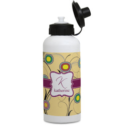 Ovals & Swirls Water Bottles - Aluminum - 20 oz - White (Personalized)