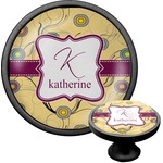 Ovals & Swirls Cabinet Knob (Black) (Personalized)