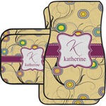 Ovals & Swirls Car Floor Mats Set - 2 Front & 2 Back (Personalized)