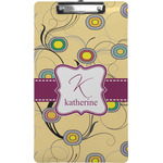 Ovals & Swirls Clipboard (Legal Size) w/ Name and Initial