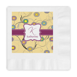 Ovals & Swirls Embossed Decorative Napkins (Personalized)