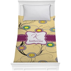 Ovals & Swirls Comforter - Twin XL (Personalized)