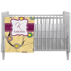 Ovals & Swirls Crib Comforter / Quilt (Personalized)