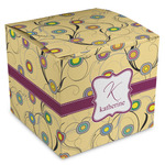 Ovals & Swirls Cube Favor Gift Boxes (Personalized)