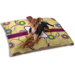 Ovals & Swirls Dog Bed - Small w/ Name and Initial