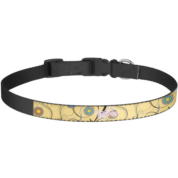 Custom Ovals & Swirls Dog Collar - Large (Personalized)