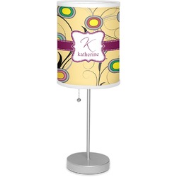 Ovals & Swirls 7" Drum Lamp with Shade Polyester (Personalized)