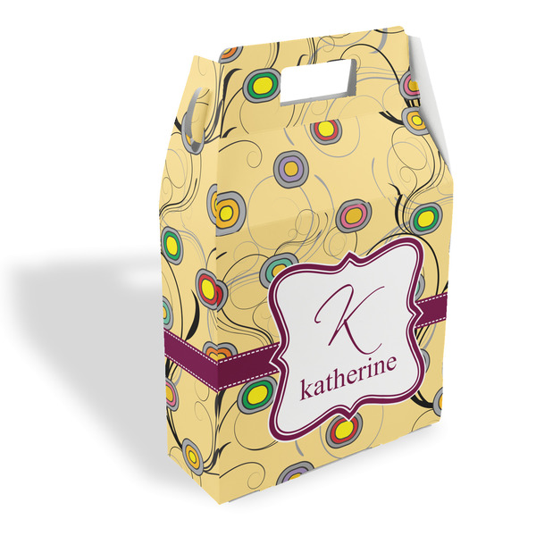 Custom Ovals & Swirls Gable Favor Box (Personalized)