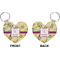 Ovals & Swirls Heart Keychain (Front + Back)