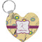 Ovals & Swirls Heart Keychain (Personalized)