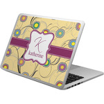 Ovals & Swirls Laptop Skin - Custom Sized w/ Name and Initial