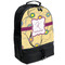 Ovals & Swirls Large Backpack - Black - Angled View