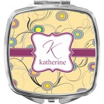 Ovals & Swirls Compact Makeup Mirror (Personalized)