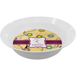 Ovals & Swirls Melamine Bowl - 12 oz (Personalized)