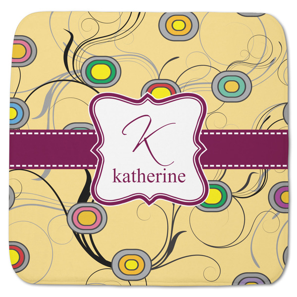 Custom Ovals & Swirls Memory Foam Bath Mat - 48"x48" (Personalized)