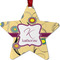 Ovals & Swirls Metal Star Ornament - Front