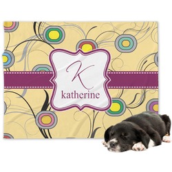 Ovals & Swirls Dog Blanket (Personalized)