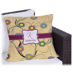 Ovals & Swirls Outdoor Pillow - 16" (Personalized)