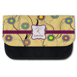 Ovals & Swirls Canvas Pencil Case w/ Name and Initial