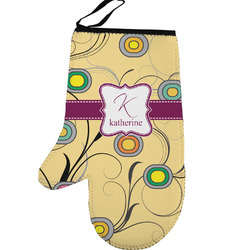 Ovals & Swirls Left Oven Mitt (Personalized)