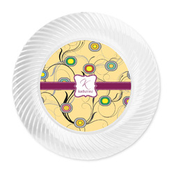 Ovals & Swirls Plastic Party Dinner Plates - 10" (Personalized)