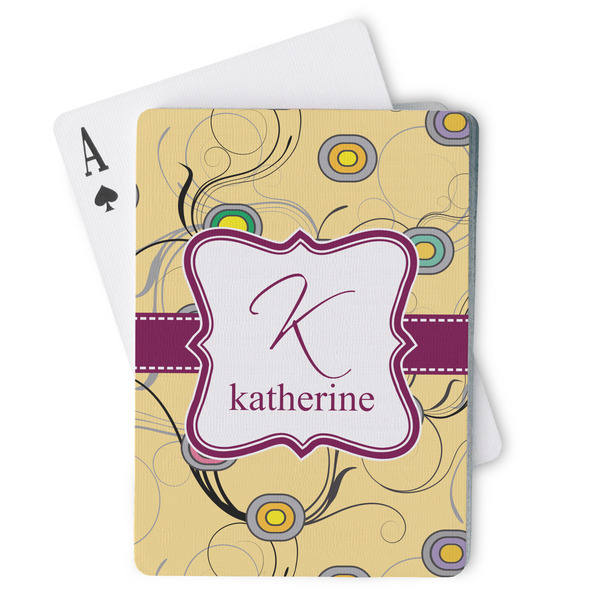 Custom Ovals & Swirls Playing Cards (Personalized)