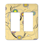 Ovals & Swirls Rocker Style Light Switch Cover - Two Switch