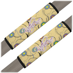 Ovals & Swirls Seat Belt Covers (Set of 2) (Personalized)