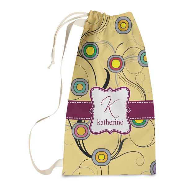 Custom Ovals & Swirls Laundry Bags - Small (Personalized)