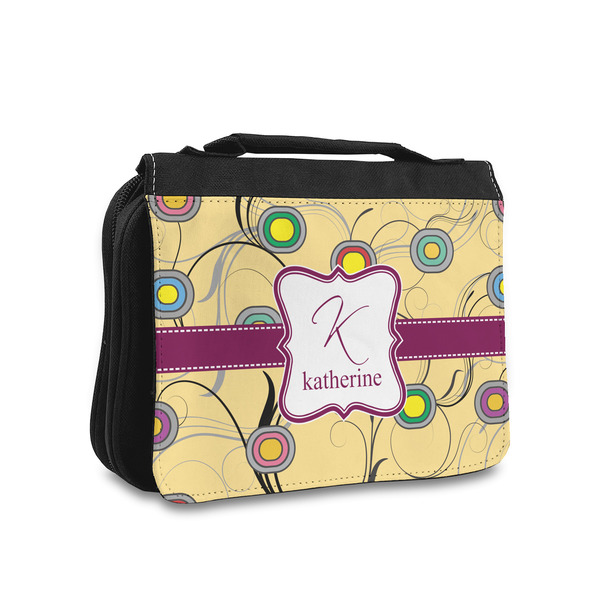 Custom Ovals & Swirls Toiletry Bag - Small (Personalized)