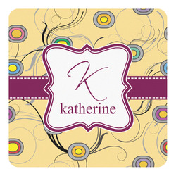 Ovals & Swirls Square Decal - Large (Personalized)