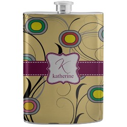 Ovals & Swirls Stainless Steel Flask (Personalized)