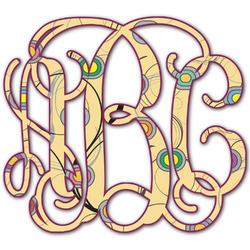 Ovals & Swirls Monogram Decal - Small (Personalized)