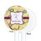 Ovals & Swirls White Plastic 5.5" Stir Stick - Single Sided - Round - Front & Back