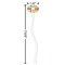 Ovals & Swirls White Plastic 7" Stir Stick - Oval - Dimensions