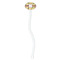 Ovals & Swirls White Plastic 7" Stir Stick - Oval - Single Stick