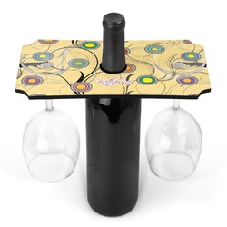 Ovals & Swirls Wine Bottle & Glass Holder (Personalized)