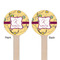 Ovals & Swirls Wooden 6" Stir Stick - Round - Double Sided - Front & Back