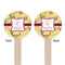 Ovals & Swirls Wooden 7.5" Stir Stick - Round - Double Sided - Front & Back